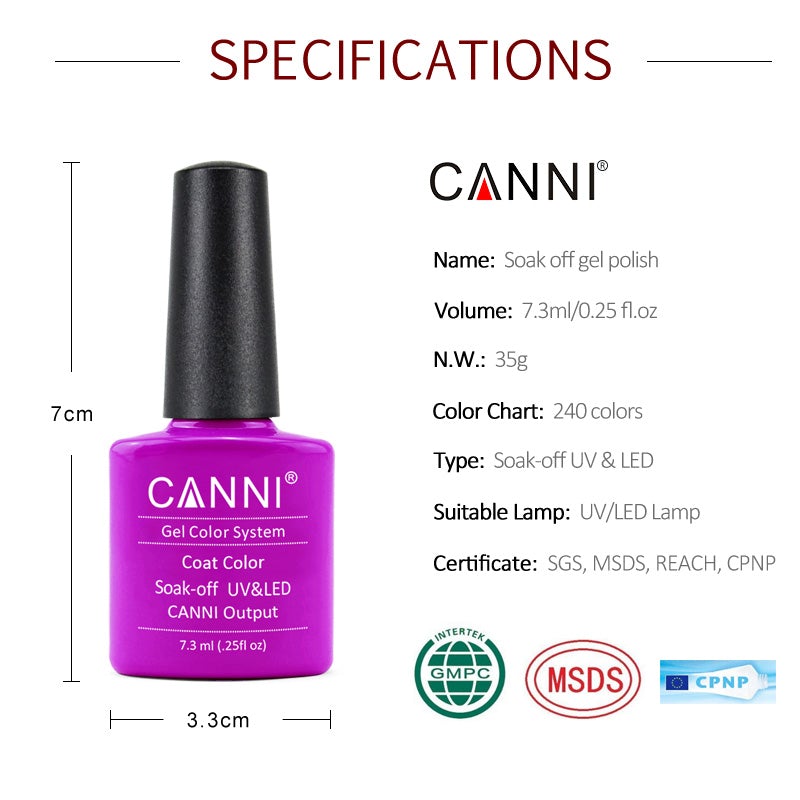 CANNI K1 UV/LED Gél Lakk szett - 60 db szín (001 - 066)