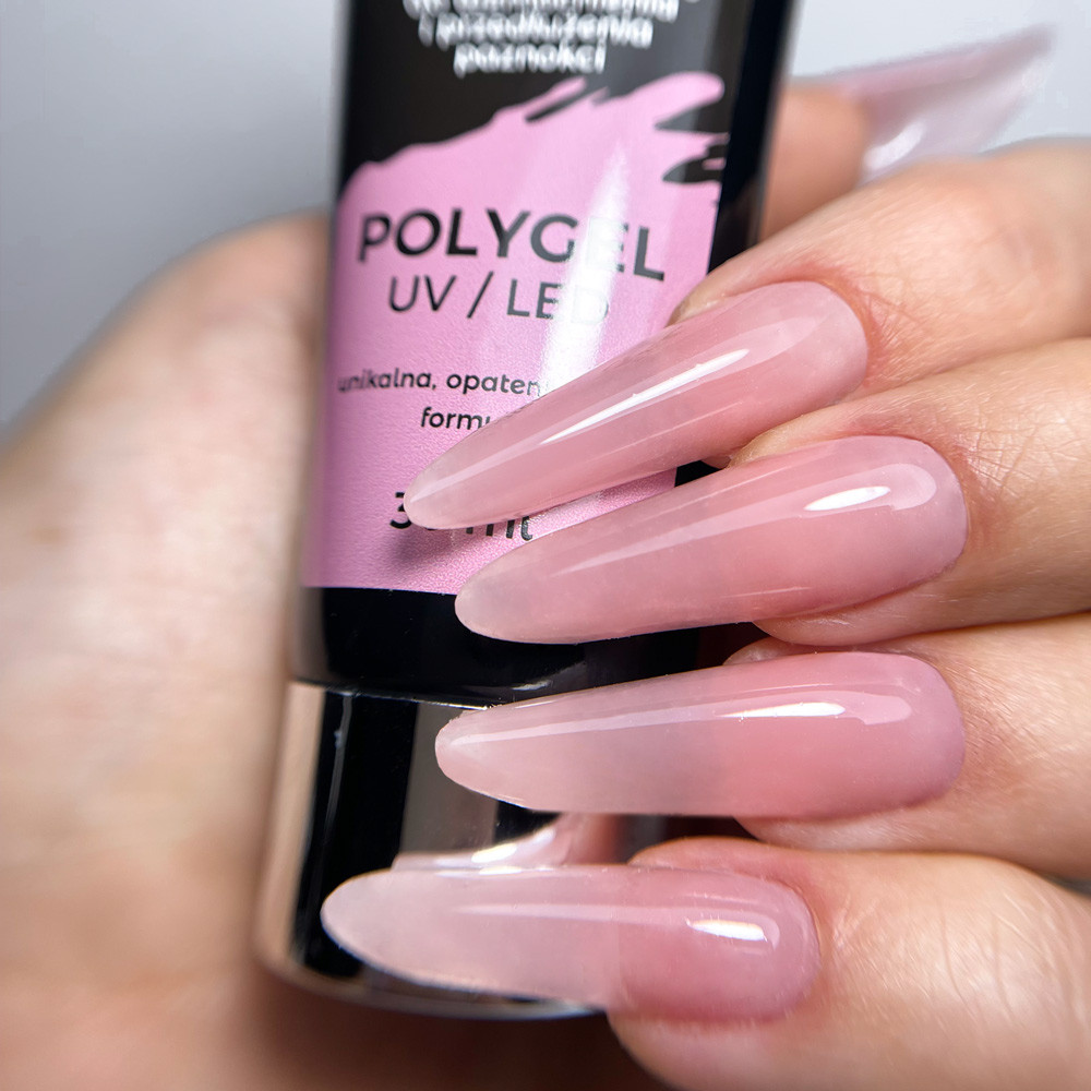 MollyLac Hema és Di-Hema FREE UV/LED Poly gél - 50 ml - No.06 French Pink