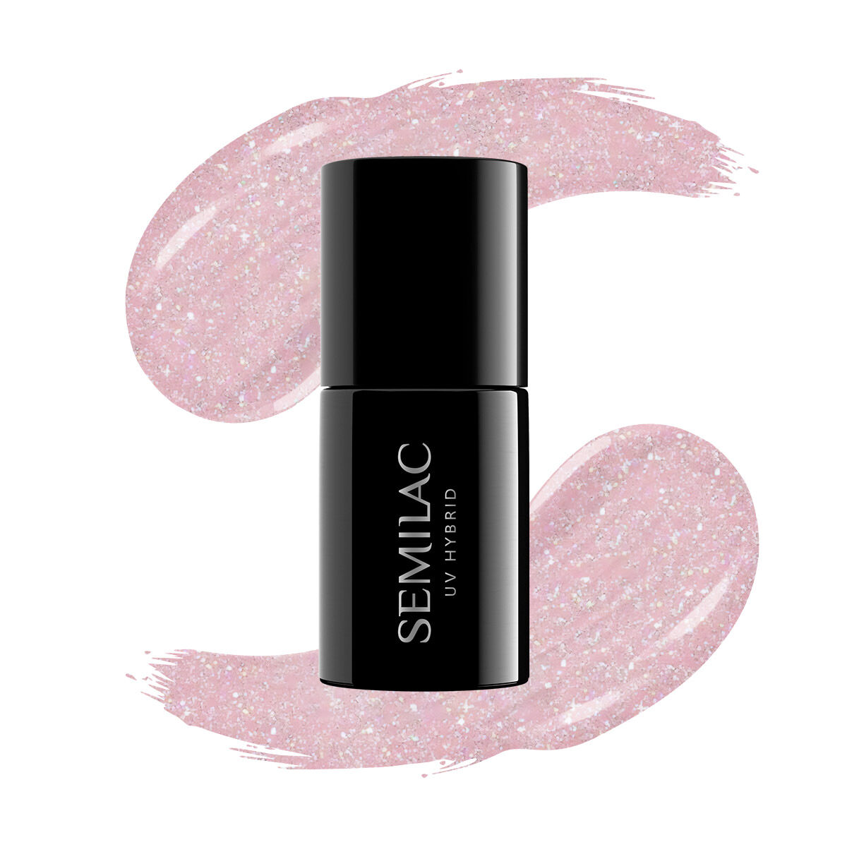 SEMILAC Extend 5in1 - 7 ml - No. 805 Glitter Dirty Nude Rose