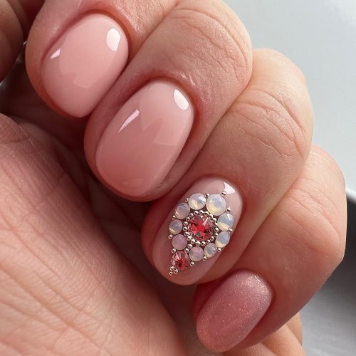 Diamond Nails Rubber Base - Honey Peach 7ml